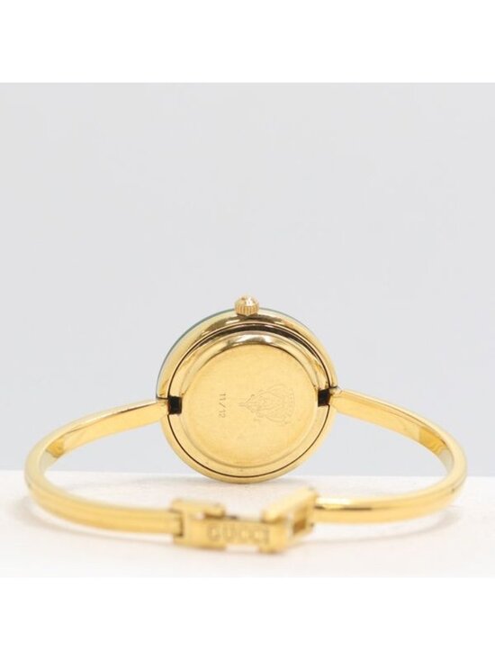 Gucci Change Bezel 11 12 Quartz Bangle Watch White Dial
